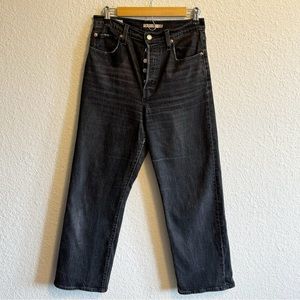 Levi’s High Rise Ribcage Straight Jeans Black Women’s 28